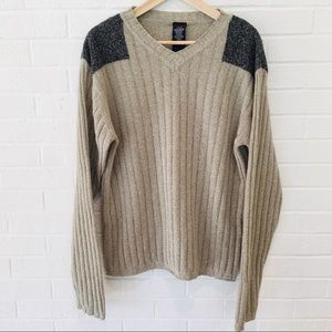Tommy Hilfiger V Neck Color Block Sweater XL